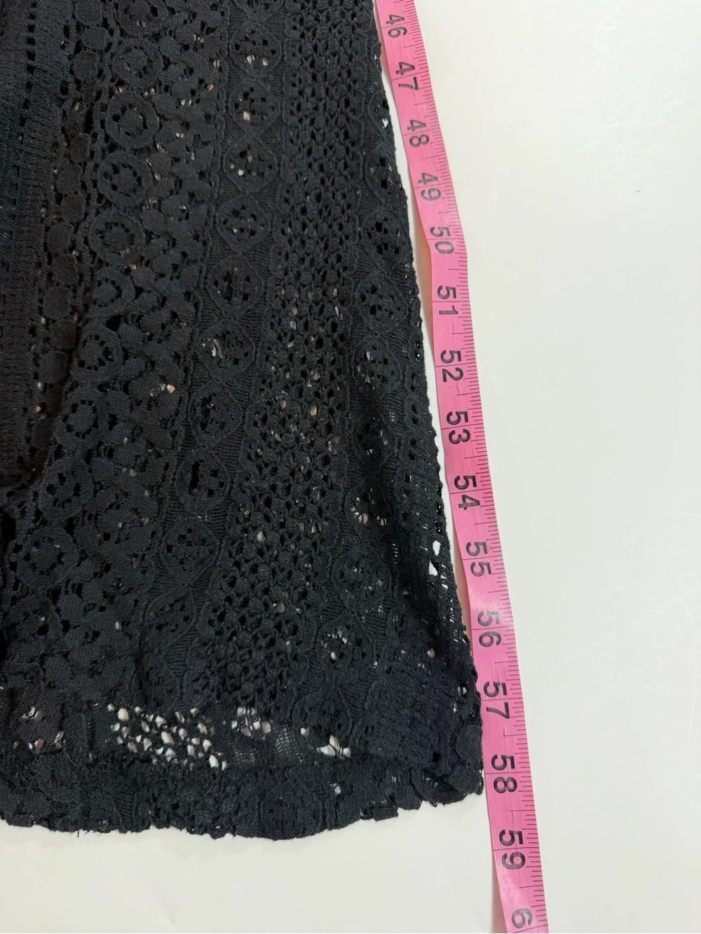 Abercrombie & Fitch Boho Cottagecore‎ Crochet Lace Maxi Dress Black Large